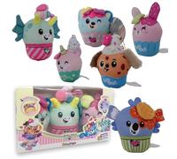 #sbabam Doki Doki Cup Kiss, Lot de 3 Cupcake en Peluche parfumées de Collection, bonhommes décoratifs Doux pour Sacs et Accessoires pour Enfants à partir de 3 Ans