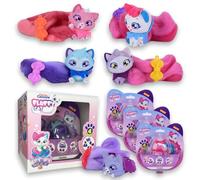 #sbabam Funny Box Chat Pelucheux, Jouet pour Chat pour Enfants avec Longue Queue Moelleuse, 3 pièces - Autocollants, Tatouages et Accessoires Inclus