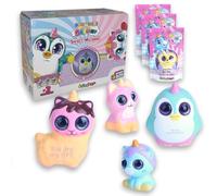 #sbabam Funny Box Doki Doki Lot de 3 Jouets Squishy Sweet Message Kiosk pour Enfants, avec Yeux pailletés pour Fille, Cadeau pour Fille, révèle des Messages Magiques avec lumière