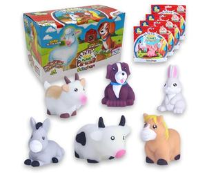 Sbabam FUNNY BOX Jelly Planet Farm Friends, Animaux doux et parfumés pour enfants, 4 pièces, Kiosque à jouets pour enfants - Animaux de la ferme pour enfants, idéal comme cadeau de jouet pour enfants