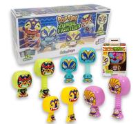 Sbabam, Funny Box Poptube Zombie Fighters, Jeux pour Enfants kiosque kiosque, Zombie Jouet Halloween, Jouets pour Enfants, Petits et phosphorescents avec col Extensible, Monstres Guerriers, Pack de 3