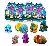 #sbabam Mega Monster Eggs, Jouets pour Enfants, Petites Marionnettes Douces en Caoutchouc Qui Grandissent Plongées dans l'eau, Paquet de 4, Idées Cadeaux pour Enfants à Partir de 3 Ans