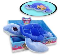 #sbabam Tortue Surprise Mammy Surprise Big Version Turtle, Bleue, 30 cm, Peluche avec Mini-Chiots, Jouets Animaux en Peluche pour Enfants - Marionnette Tortue à partir de 3 Ans