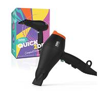 SBB Quick 2 Dry Sèche-Cheveux Compact à Séchage Rapide - 2000 W Puissant, Léger et Portable, 4 Réglages de Chaleur, 2 Vitesses, Air Froid pour Coiffage Sans Frisottis, Infusé d'Huiles Nourrissantes