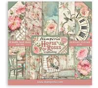 Sbbl66 Bloc Papier Scrap Double Face 10 Feuilles,5 (12""X12"") -House Of Roses,Multicolore,30,5x30,5cm
