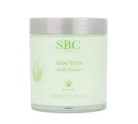 SBC Skincare - Crème pour le corps à l'aloe vera - 400 ml - Aide à adoucir et apaiser la peau - Texture épaisse et effet antioxydant - Crème hydratante pour le corps - Aloe Vera Body Butter