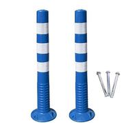 SBCGFY Bornes de signalisation routière - Bornes de sécurité Flexibles Bleues pour parkings et trottoirs, Lot de 4 cônes de signalisation, barrière Durable pour garages et Zones sensibles, Lot de 10