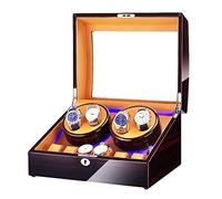 SBCGFY Coffret de remontage pour 4 Montres automatiques + 6 espaces de Rangement avec éclairage LED Bleu, Finition laquée Piano, Double Alimentation, C