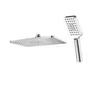 SBCGFY Pommeau de Douche Effet Pluie Noir et Blanc de Luxe - Robinet à Main à Haut débit pour Une expérience Spa, Design élégant pour salles de Bains Modernes, Couleur chromée