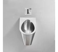 SBCGFY Urinoir Mural à capteur, en Acier Inoxydable 304, avec Robinet de Chasse d'eau à capteur, Toilettes commerciales Anti-éclaboussures, idéal pour Les Toilettes publiques, capteur B