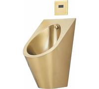 SBCGFY Urinoir Mural à capteur en Acier Inoxydable avec Chasse d'eau par Induction, Anti-déversement, pour Hommes, Usage Commercial, idéal pour la Maison, l'hôtel et Le Bar. Couleur : Or.