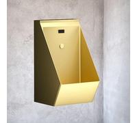 SBCGFY Urinoir Mural en Acier Inoxydable 304, Cuvette d'urinoir pour Hommes avec Robinet de Chasse d'eau à capteur, urinoir pour Adultes avec capteur, B