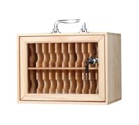 SBCWH Meuble de Rangement en Bois pour Téléphones Portables, Casier pour Téléphones avec 12/24/36/48/60 Compartiments, Tableau Mural pour Salle de Classe avec Serrure(30x21x22cm/12x8x9in)