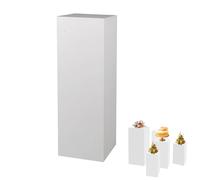 SBCWH Piédestaux Sur Pied pour Fêtes, Présentoirs pour Magasins de Vêtements, Socles Décoratifs pour Tables de Desserts, pour Mariages, Anniversaires et Banquets(White,30x30x120cm)