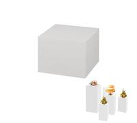 SBCWH Piédestaux Sur Pied pour Fêtes, Présentoirs pour Magasins de Vêtements, Socles Décoratifs pour Tables de Desserts, pour Mariages, Anniversaires et Banquets(White,30x30x30cm)