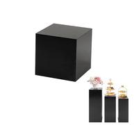 SBCWH Piédestaux Sur Pied pour Fêtes, Présentoirs pour Magasins de Vêtements, Socles Décoratifs pour Tables de Desserts, pour Mariages, Anniversaires et Banquets(Black,30x30x50cm)