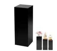 SBCWH Piédestaux Sur Pied pour Fêtes, Présentoirs pour Magasins de Vêtements, Socles Décoratifs pour Tables de Desserts, pour Mariages, Anniversaires et Banquets(Black,30x30x110cm)