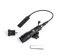 SBGJMY M300A Lampe de poche tactique Scout Light 600 Lumens, lampe de poche M300 avec pressostat, torche tactique avec rail Picatinny 20 mm pour le camping, la randonnée (Noir)