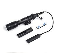 SBGJMY M600DF Lampe Torche Tactique Avec Assemblage de Commutateurs DS07 et Commutateurs à Ruban Torche de 1400 Lumens pour Système de Rail Picatinny de 20 mm (Noir)