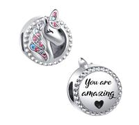 SBI Jewelry Bracelet à breloques sirène licorne compatible avec Pandora, famille, Noël, oxyde de zirconium, océan, anniversaire de mariage, anniversaire, Cuivre, Pas de gemme