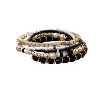 SBI Jewelry Bracelet de perles pour femme de style bohème de luxe avec perles - Pierre spirituelle naturelle - Soulagement de l'énergie - Pour anniversaire de mariage, One Size, Pierre Cuir Zircone