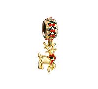 SBI Jewelry Breloque de Noël en forme de flocon de neige en pain d'épices compatible avec bracelet Pandora pour femme, Onesize, Cuivre, Pas de gemme