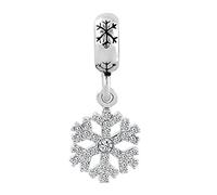SBI Jewelry Breloque de Noël en forme de flocon de neige en pain d'épices compatible avec bracelet Pandora pour femme, Onesize, Cuivre, Pas de gemme
