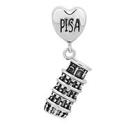 SBI Jewelry Breloque de voyage Dubaï Pisa Rome Tour Eiffel Big Ben compatible avec bracelet à breloques Pandora, anniversaire de mariage