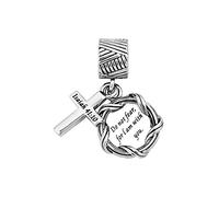 SBI Jewelry Breloque en forme de croix de Dieu pour bracelets avec gravure de la Bible pour femmes filles Cadeau d'anniversaire