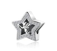 SBI Jewelry Breloque en forme d'étoile brillante pour bracelets, conte de fées, pendentif en cristal, pour femme, cadeau d'anniversaire, OneSize, Cuivre, Pas de gemme