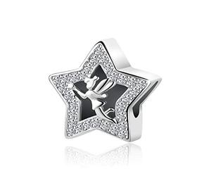 SBI Jewelry Breloque en forme d'étoile brillante pour bracelets, conte de fées, pendentif en cristal, pour femme, cadeau d'anniversaire, OneSize, Cuivre, Pas de gemme