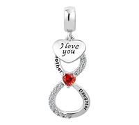 SBI Jewelry Breloque mère fille pour bracelet femme fête des mères anniversaire anniversaire compatible avec bracelet Pandora, Métal non précieux, Pas de gemme