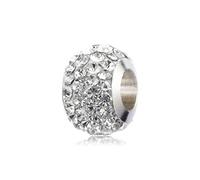 SBI Jewelry Charm en verre de Murano pour bracelets Bleu/Blanc Violet