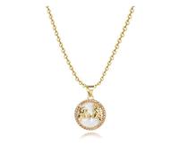 SBI Jewelry Collier avec pendentif en or avec pierre de naissance du zodiaque pour femme, collier avec pendentif en oxyde de zirconium pour famille, amis, constellations, anniversaire, Noël, Acier