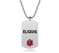 SBI Jewelry Collier d'alerte médicale réglable en acier inoxydable pour femme - Collier d'urgence - Bijoux cadeaux, taille unique, Acier inoxydable, Pas de gemme
