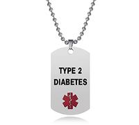 SBI Jewelry Collier d'alerte médicale réglable en acier inoxydable pour femme - Collier d'urgence - Bijoux cadeaux, taille unique, Acier inoxydable, Pas de gemme