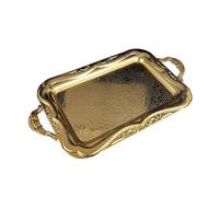 SBJKLYRN Assiette de fruits， Plateau à fruits en métal doré, la Table basse est servie avec des assiettes à pâtisserie, des collations séchées