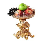 SBJKLYRN Assiette de fruits， Plateau de fruits en verre cristal européen séché à la maison, for la Table basse du salon(Style1)