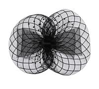 SBJKLYRN chapeau de cocktail， Serre-tête en maille avec gros nœud for femme, accessoire for cheveux, idéal for un cocktail, un thé ou une fête(Black)