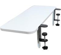 SBJKLYRN Clavier， Plateau de Clavier Extensible Pliable à 90° for Bureau à Domicile, Support d'accoudoir à Pince, Bras de Support for Augmenter l'espace de Bureau(White,80x25 cm)