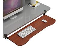 SBJKLYRN Clavier， Support de Bras d'ordinateur à Pince/Ergonomique, for Bureau, école, Gamer, Repose-Poignet(B Teak,52x25cm(21x10Inch))