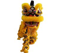 SBJKLYRN Costume de danse du lion, Costume de Performance sur scène, mascotte, ensemble Sport plein air for 2 joueurs(Yellow1)