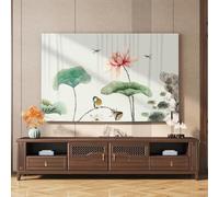 SBJKLYRN Couverture TV, 32-80 pouces épaissi LCD/LED mode moderne couverture d'affichage décorative intérieur TV protecteur d'écran(Flower3,80inch)
