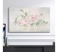 SBJKLYRN Couverture TV, Couverture de 32 à 80 pouces Fleur de Lotus Housse d'affichage universelle en tissu respirant antidérapant for téléviseurs à écran plat(Flower,45-48inch)