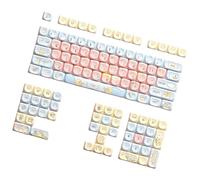 SBJKLYRN Ensemble de Capuchons de Touches personnalisés， Ensemble de Touches Animal Keycap 120 Touches Thermo-sublimées for claviers mécaniques et commutateurs(Pink Blue Yellow Archery)