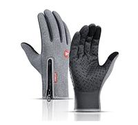 SBJKLYRN Gants de plongée, Gants de Sport d'hiver for Hommes et Femmes, for écran Tactile, imperméables, Coupe-Vent, antidérapants, Noirs, à la Mode(Gary,M)