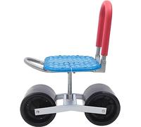 SBJKLYRN Garden Scooter， Tabouret de Jardin Roulant Rouge à roulettes - Hauteur d'assise réglable for Le désherbage, la Plantation ou l'entretien de la pelouse - Siège de Jardin Roulant