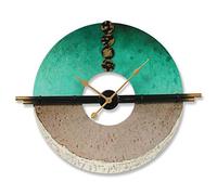 SBJKLYRN Horloges murales, Horloge Murale Vintage en métal Vert 75 x 63 x 4 cm, mécanisme Silencieux en Fer