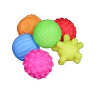 SBJKLYRN Jouet pour Chien, Jouets for Chiens, balles sensorielles texturées, Toucher Doux, Massage, résistant aux morsures, Lot de 6 pièces, aléatoire