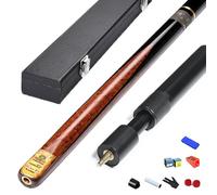 SBJKLYRN Le Ballon, Queue de Billard Fendue 3/4, Queue de Snooker Noire, 8 queues, 9,5 mm x 10 mm, avec boîte